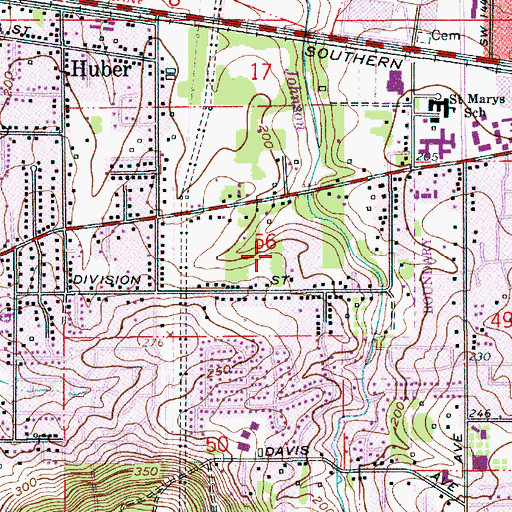 Topographic Map of Lilly K Johnson Park, OR