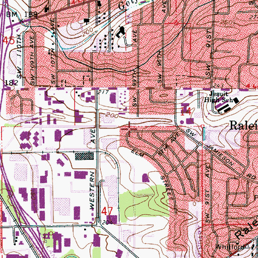 Topographic Map of McMillian Park, OR