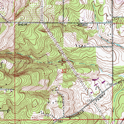 Topographic Map of Murrayhill Powerline Park, OR