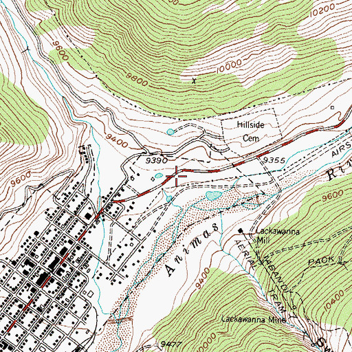 Topographic Map of KDRW-AM (Silverton), CO