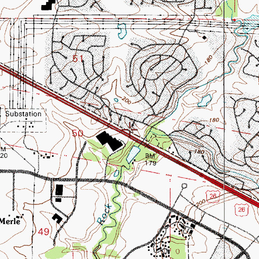Topographic Map of Rock Creek Park, OR