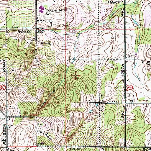 Topographic Map of Satterberg Heights Park, OR