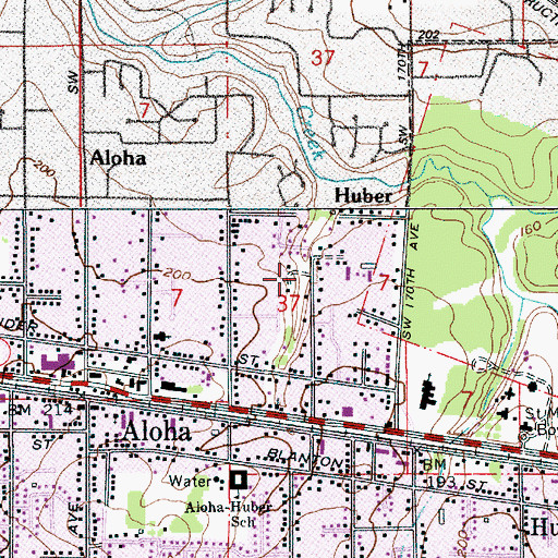Topographic Map of Scott's Place Park, OR