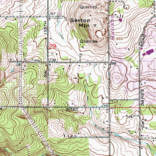 Topographic Map of Shadow Creek Park, OR