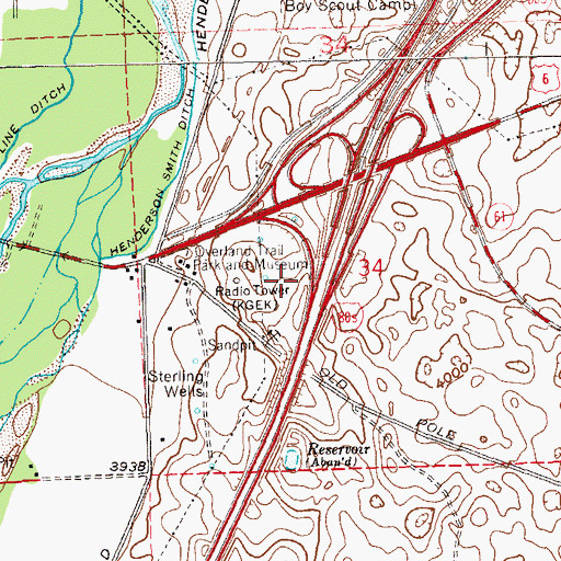 Topographic Map of KSTC-AM (Sterling), CO