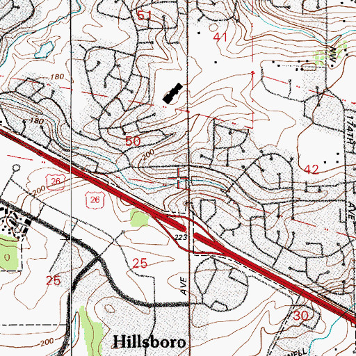 Topographic Map of Somerset West Swim Center/Park, OR