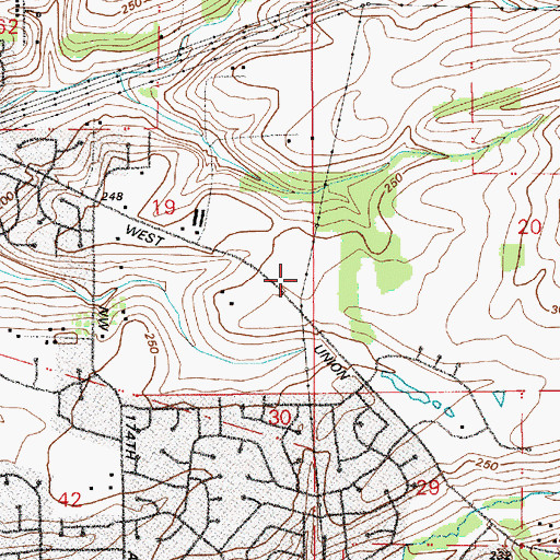 Topographic Map of Stoller Farms Park, OR