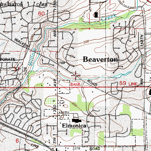 Topographic Map of Stonegate Park, OR