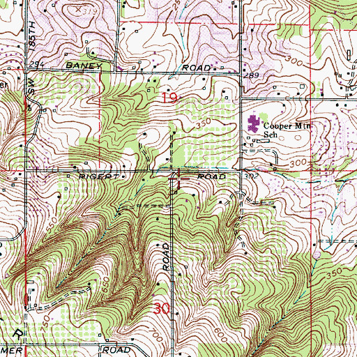 Topographic Map of Stonemist Park, OR