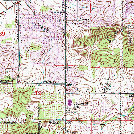 Topographic Map of Tallac Terrace Park, OR