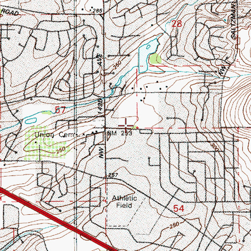 Topographic Map of Terra Linda Park, OR