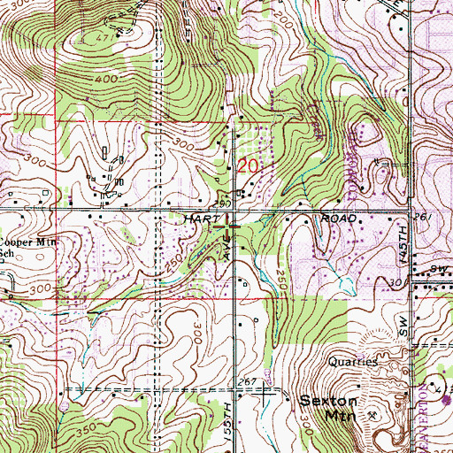Topographic Map of Vale Park, OR