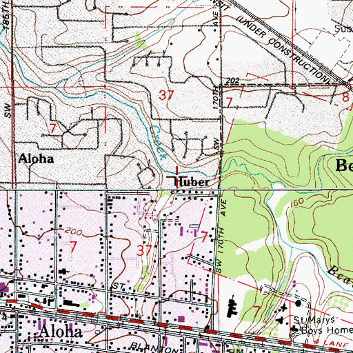 Topographic Map of Vendla Park, OR