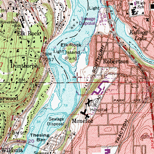Topographic Map of Spring Park Natural Area, OR
