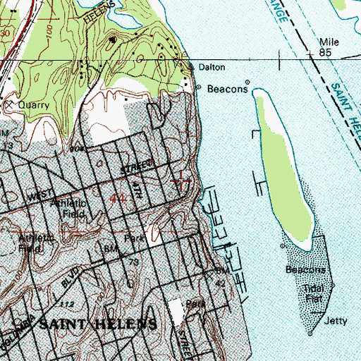 Topographic Map of Dalton City Park, OR