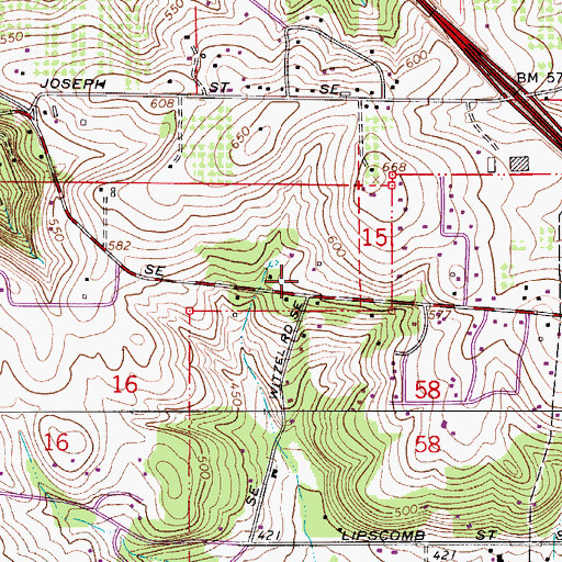 Topographic Map of Bonesteele County Park, OR