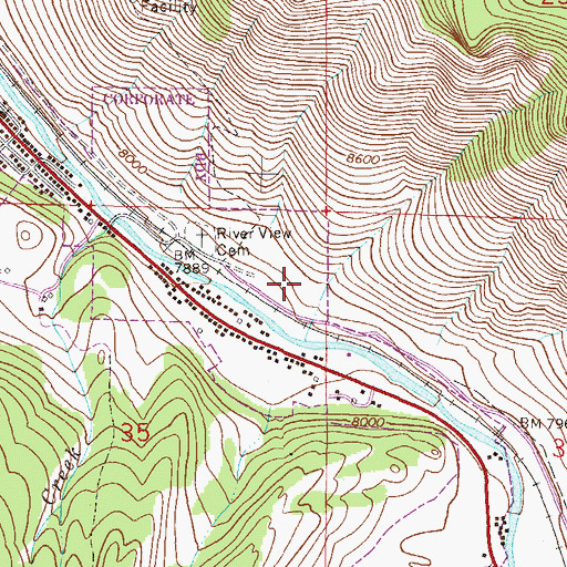 Topographic Map of KSKE-AM (Vail), CO