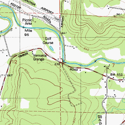 Topographic Map of Airport City Park, OR