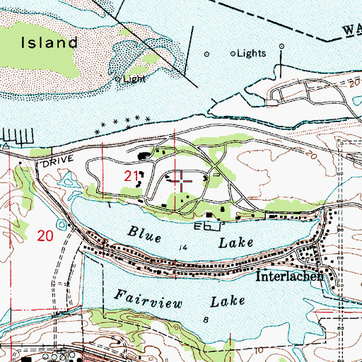 Topographic Map of Blue Lake Regional Park, OR