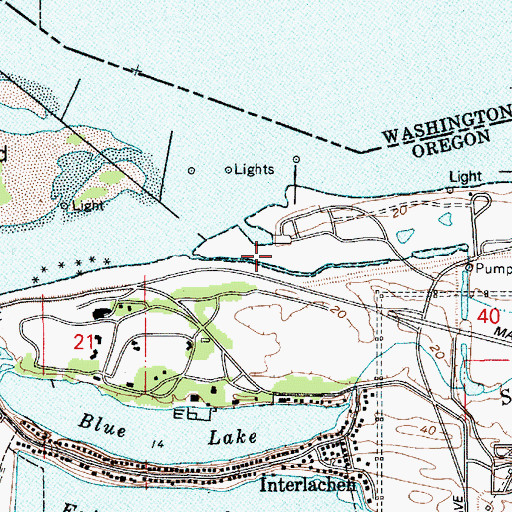 Topographic Map of Chinook Landing Marine Park, OR