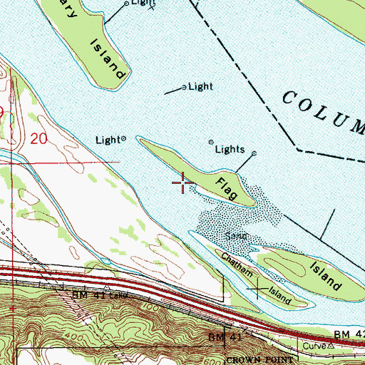 Topographic Map of Flagg Island Park, OR