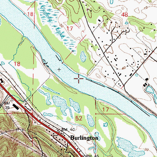 Topographic Map of Sauvie Island Boat Ramp, OR