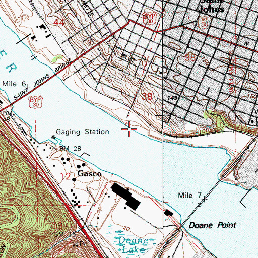 Topographic Map of Willamette Cove, OR