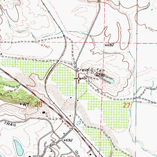 Topographic Map of Fain Ranch, AZ