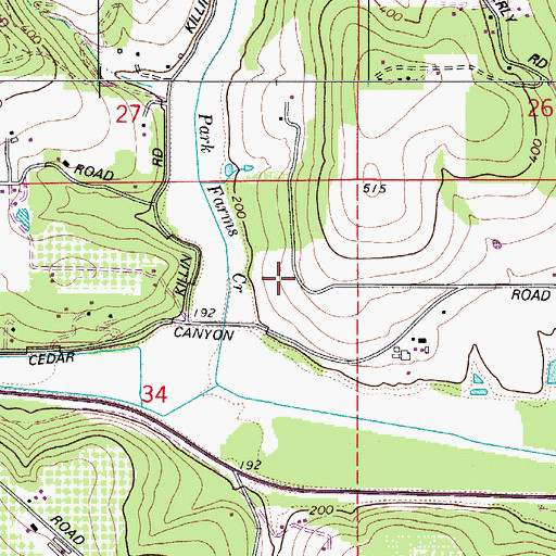Topographic Map of Killin Wetlands Park, OR