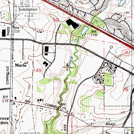 Topographic Map of Rock Creek Trail Park, OR