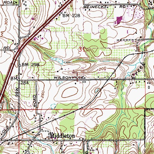 Topographic Map of Sunset City Park, OR