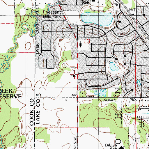 Topographic Map of Rivers of Living Water Church, IN