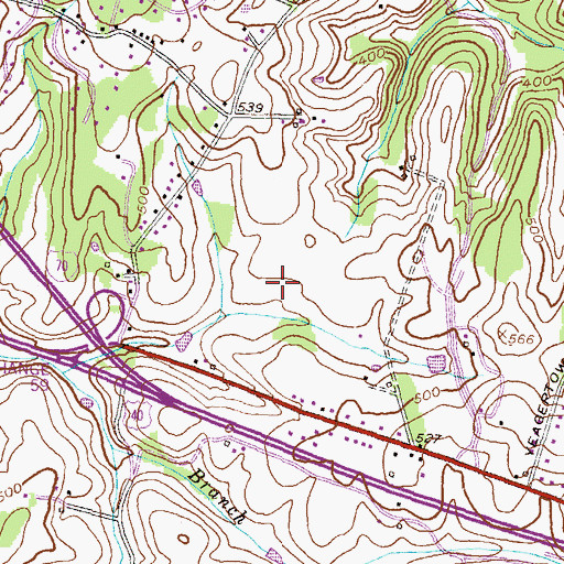 Topographic Map of Oakdale Elementary School, MD