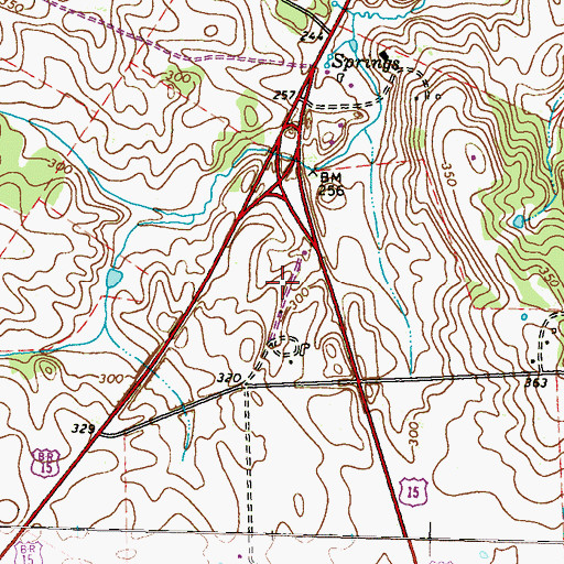 Topographic Map of Smart's Mill Middle School, VA
