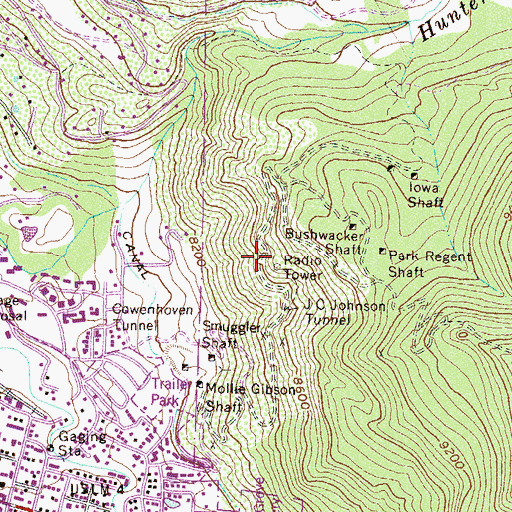 Topographic Map of KAJX-FM (Aspen), CO