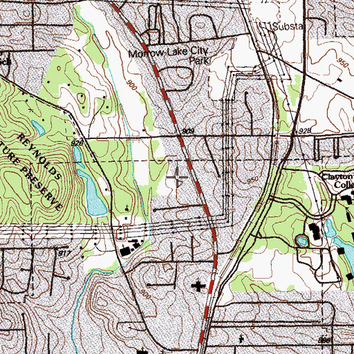 Topographic Map of Georgia State Archives Building, GA