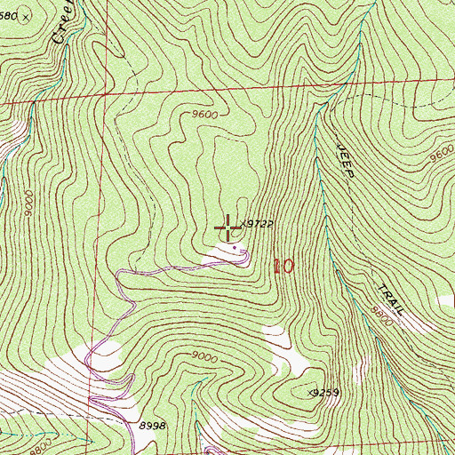 Topographic Map of KZYR-FM (Avon), CO