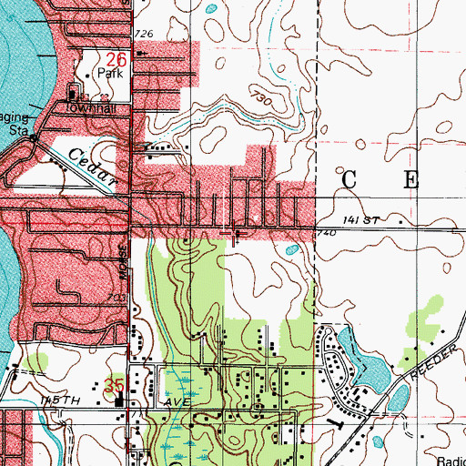 Topographic Map of Apostolic Fellowship Church, IN