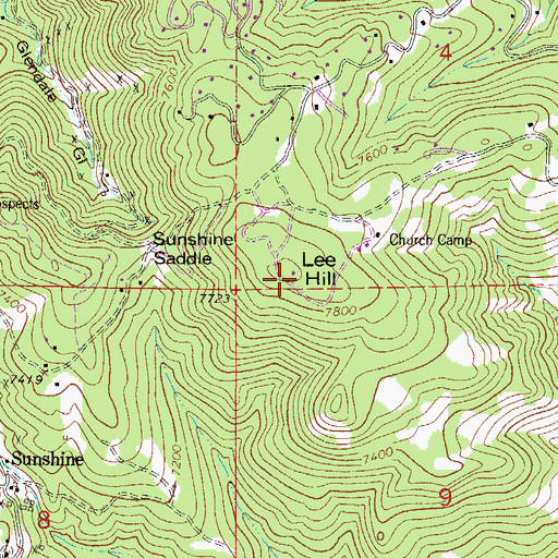 Topographic Map of KSSP-FM (Boulder), CO
