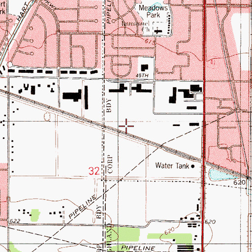 Topographic Map of Terrace Park, IN