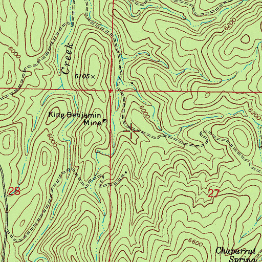 Topographic Map of Buffalo Ranch, AZ