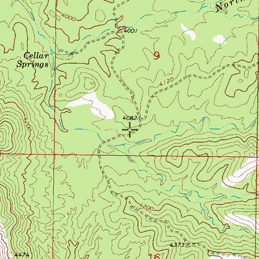Topographic Map of Cellar Basin Trail, AZ