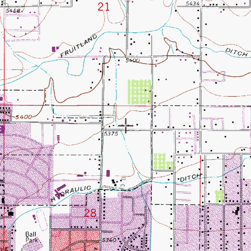 Topographic Map of KRLN-FM (Canon City), CO