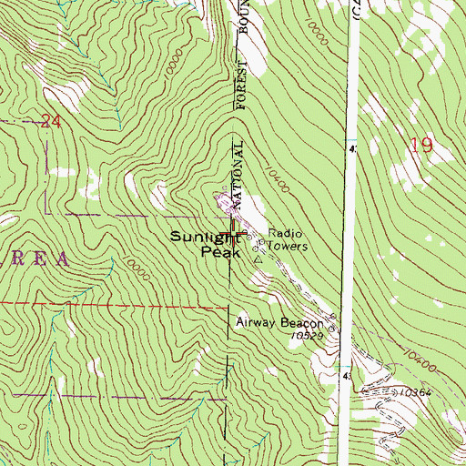 Topographic Map of KDNK-FM (Carbondale), CO