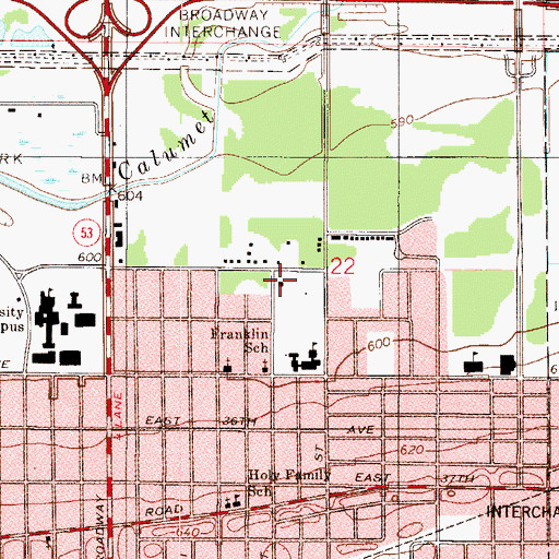 Topographic Map of Gary Fire Department Station 10, IN