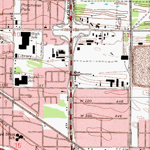 Topographic Map of Living Waters Free Methodist Church, IN