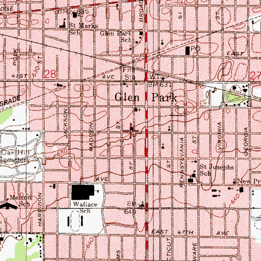 Topographic Map of Bethel Temple Church of God, IN
