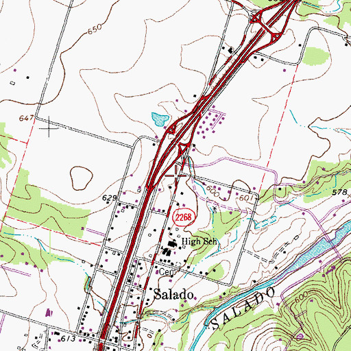 Topographic Map of Saint Josephs Episcopal Church, TX