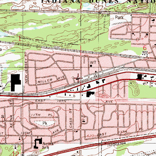 Topographic Map of Christ Baptist Church, IN