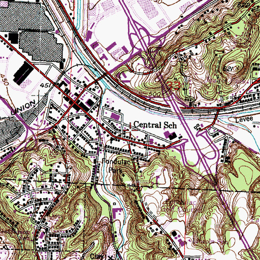 Topographic Map of East Peoria Post Office, IL